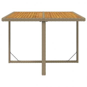 9-tlg. Garten-Essgruppe mit Kissen Poly Rattan Beige