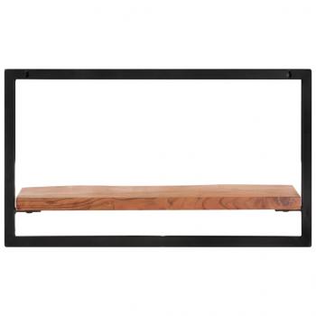 Wandregale 2 Stk. 60x25x35 cm Massivholz Akazie und Stahl 