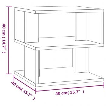 Beistelltisch Grau Sonoma 40x40x40 cm Holzwerkstoff