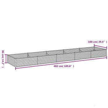 Hochbeet 482x100x36 cm Cortenstahl