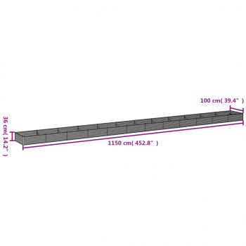 Hochbeet 1150x100x36 cm Cortenstahl