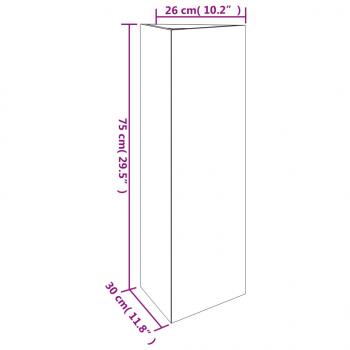 Pflanzkübel 30x26x75 cm Cortenstahl