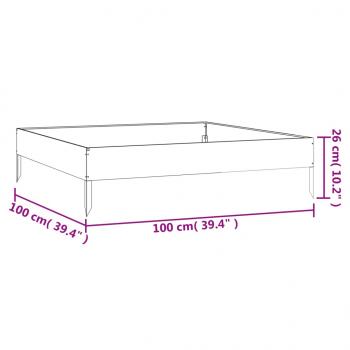 Hochbeet 100x100x26 cm Cortenstahl