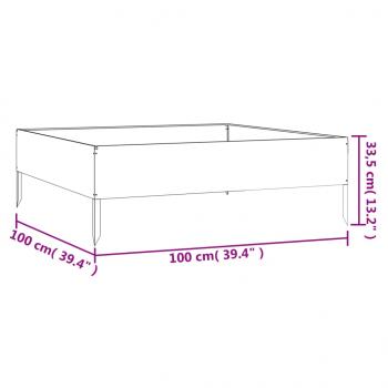 Hochbeet 100x100x33,5 cm Cortenstahl