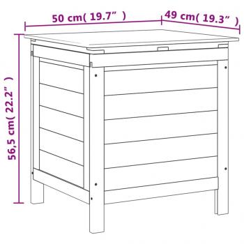 Gartentruhe 50x49x56,5 cm Massivholz Tanne