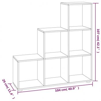 Treppenregal Betongrau 107 cm Holzwerkstoff