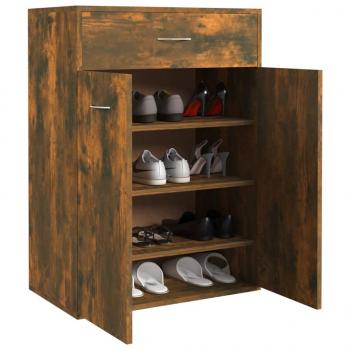 Schuhschrank Räuchereiche 60x35x84 cm Holzwerkstoff