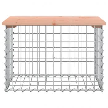 Gartenbank aus Gabionen 63x44x42 cm Massivholz Douglasie