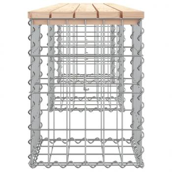 Gartenbank aus Gabionen 203x31x42 cm Massivholz Kiefer