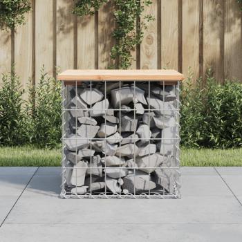 ARDEBO.de - Gartenbank aus Gabionen 43x44x42 cm Massivholz Kiefer