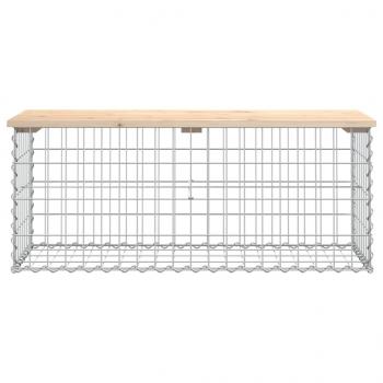 Gartenbank aus Gabionen 103x44x42 cm Massivholz Kiefer