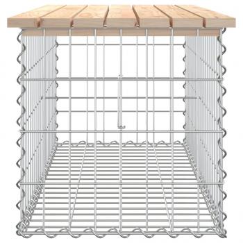 Gartenbank aus Gabionen 103x44x42 cm Massivholz Kiefer