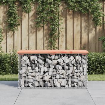 ARDEBO.de - Gartenbank aus Gabionen 83x31,5x42 cm Massivholz Douglasie