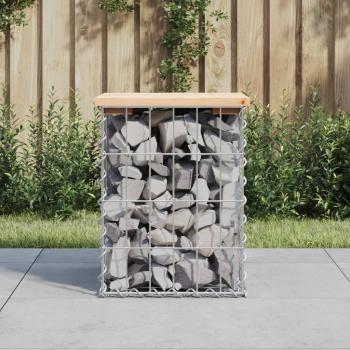 ARDEBO.de - Gartenbank aus Gabionen 33x31x42 cm Massivholz Kiefer