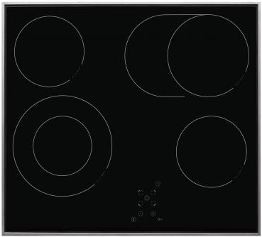 Amica KMC 742 600 E Glaskeramikkochfeld, 60 cm., Edelstahlrahmen, Sensorsteuerung vorn