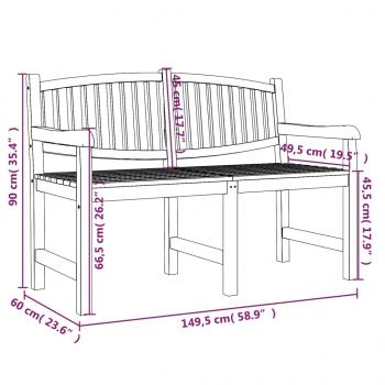 5-tlg. Garten-Essgruppe Massivholz Teak