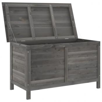 Gartentruhe Anthrazit 99x49,5x58,5 cm Massivholz Tanne