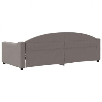 Tagesbett Taupe 90x200 cm Stoff