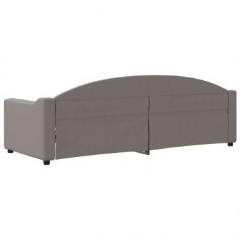 Tagesbett Taupe 80x200 cm Stoff