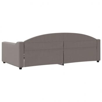 Tagesbett Taupe 100x200 cm Stoff