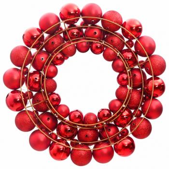 Weihnachtskranz Rot 45 cm Polystyrol