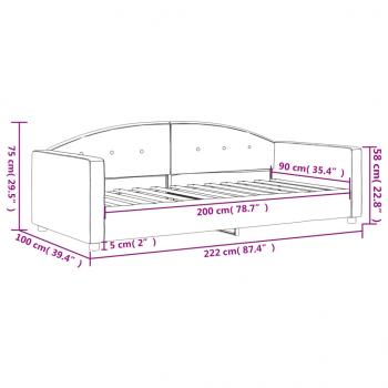 Tagesbett Rosa 90x200 cm Samt