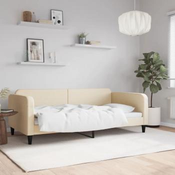 ARDEBO.de - Tagesbett Creme 100x200 cm Stoff