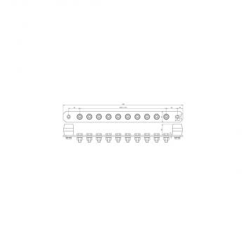 Dehn Potentialausgleichsschienen Industrie 10 Anschlüsse PAS I 10AP M10 CU, M10x25mm (472217)