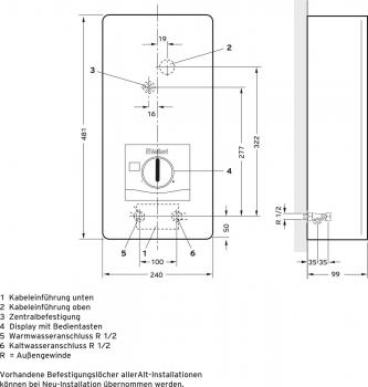 Vaillant VED E 21/8 VAILLANT electronicVED E 21/8 Elektro-Durchlauferhitzer