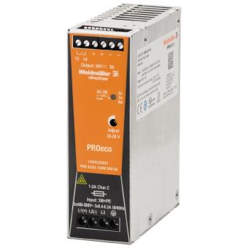 Weidmüller PRO ECO3 120W 24V 5A Gleichstromversorgung, 120 W, 5 A bei 55 °C