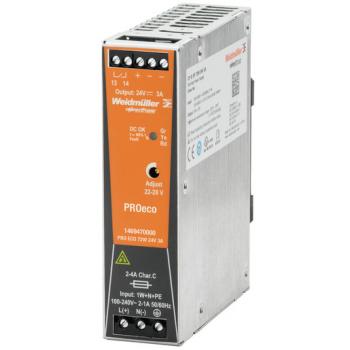 Weidmüller PRO ECO 72W 24V 3A Gleichstromversorgung, 72 W, 3 A bei 55 °C