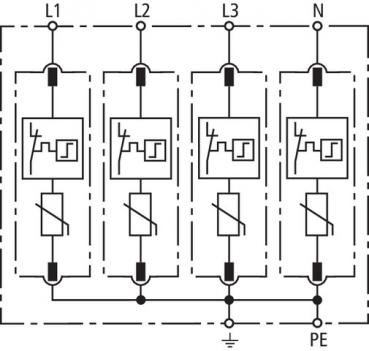 Dehn + Söhne DG M TNS 275 Überspannungsableiter Typ 2 DEHNguard M 4-polig für TN-S-Systeme