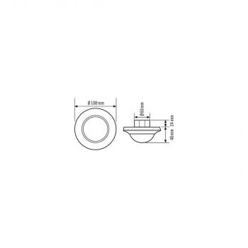 Esylux PD-C 360i/24 KNX ECO UP Decken-Präsenzmelder, 360°, Ø 24m Reichweite, weiß (EP10427435)