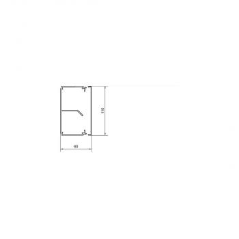 Hager Leitungsführungskanal PVC, mit Trennwand, LF, 60x110mm, 2m, verkehrsweiß (LF6011109016)