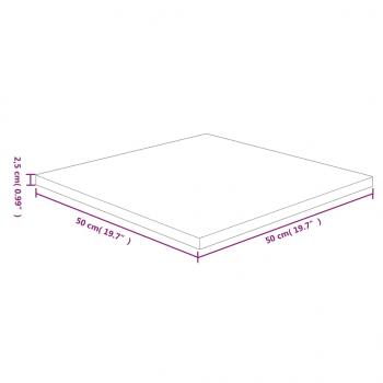 Tischplatte Quadratisch Hellbraun 50x50x2,5cm Behandelte Eiche