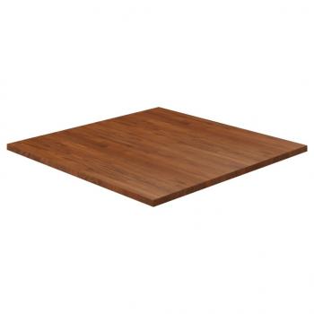 ARDEBO.de - Tischplatte Quadratisch Dunkelbraun 90x90x2,5cm Eiche Behandelt