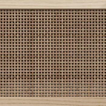 TV-Schrank Schwarz 80x30x40 cm Massivholz Kiefer Natur-Rattan