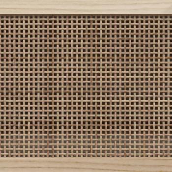 TV-Schrank Braun 80x30x40 cm Massivholz Kiefer und Natur-Rattan