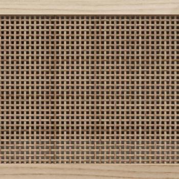 TV-Schrank Schwarz 105x30x40 cm Massivholz Kiefer Natur-Rattan