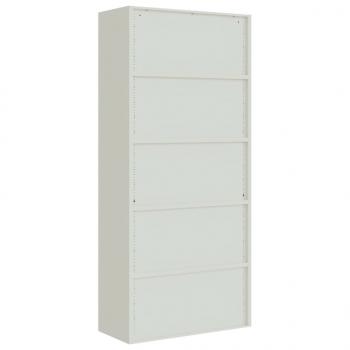 Aktenschrank Hellgrau 90x40x240 cm Stahl