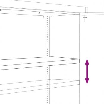 Aktenschrank Anthrazit 90x40x110 cm Stahl