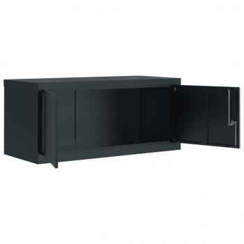 Aktenschrank Anthrazit 90x40x110 cm Stahl