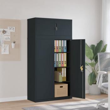 ARDEBO.de - Aktenschrank Anthrazit 90x40x180 cm Stahl