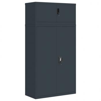 Aktenschrank Anthrazit 90x40x180 cm Stahl