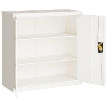 Aktenschrank Weiß 90x40x130 cm Stahl