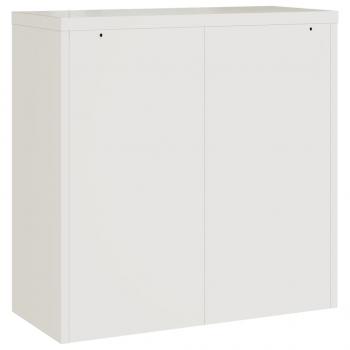 Aktenschrank Weiß 90x40x130 cm Stahl