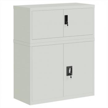 Aktenschrank Hellgrau 90x40x110 cm Stahl