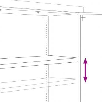 Aktenschrank Hellgrau 90x40x110 cm Stahl