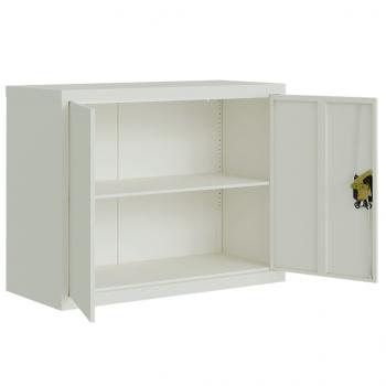 Aktenschrank Hellgrau 90x40x110 cm Stahl