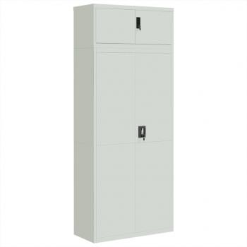 Aktenschrank Hellgrau 90x40x220 cm Stahl